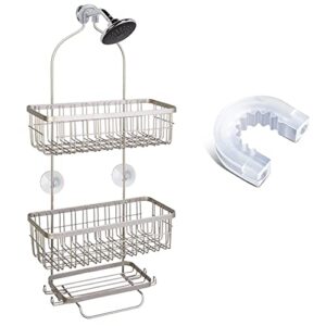 YeeBeny Bathroom Shower Caddy Connector Sucker with 2pcs Professional Strength Large Suction Cups, Easy to Attach, Replacement Suction Cups Compatible with Zenna Home, Simple Houseware, Multipurpose