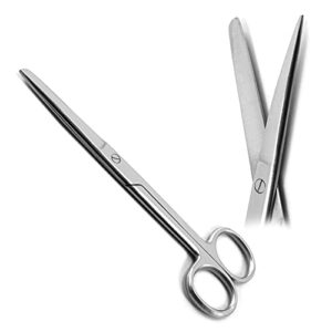 medspo professional dental medical scissors | trimming cutting nursing stitch suture veterinary | tissue instruments tools (dressing scissors medium)