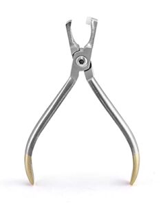 qwork orthodontic bracket removing pliers, stainless steel molar band remover, forceps dental surgical instrument bracket tools, used for bracket, bands, wire