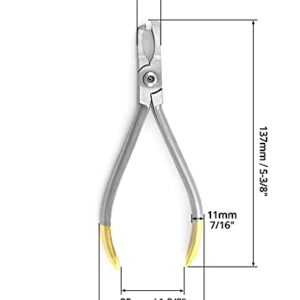 QWORK Orthodontic Bracket Removing Pliers, Stainless Steel Molar Band Remover, Forceps Dental Surgical Instrument Bracket Tools, Used for Bracket, Bands, Wire