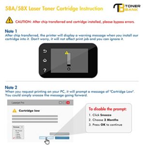 Toner Bank Compatible Toner Cartridge Replacement for HP 58X CF258X 58A CF258A for Pro M404n M404dn M404dw Pro MFP M428fdw M428fdn M428dw M404 M428 Printer Ink (Black, 2 Pack)