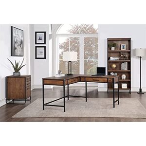 Martin Furniture Industrial Open Wood, Bookcase Shelves, Brown