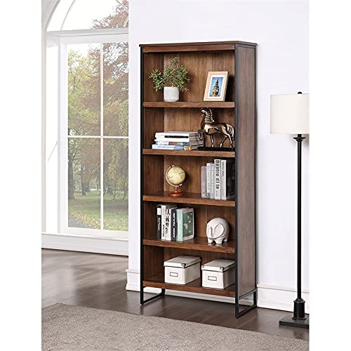 Martin Furniture Industrial Open Wood, Bookcase Shelves, Brown