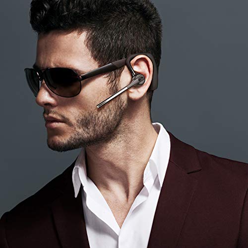 Bluetooth Headset V5.1, Pro Noise Cancelling Bluetooth Earpiece CVC8.0 Dual Mic Hands Free Comfortable Earbud 240 Hrs Standby Time for Cell Phone iPhone Business/Workout/Driving