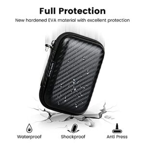 Earbud Case, RISETECH Earphone Carrying Case Holder Storage Mini Bag Headphone Small Pouch Cell Phone Accessories Organizer for EarPods Airpods Beats Flex Bose Wired Earbuds USB Cable Wall Charger