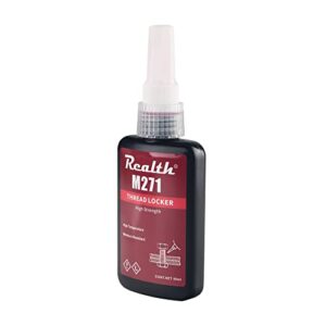 Threadlocker M271 Heavy Duty High Strength Gap Sealants 50ml Bottle Red for Sealing Metal Bolts Nuts and Anti-Rust(M271)