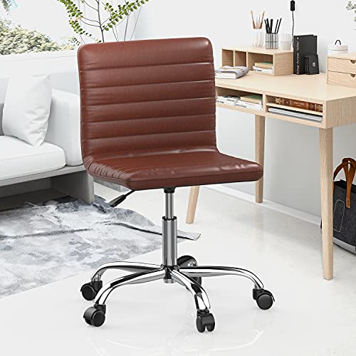 SMUG Armless Home Office Chair, Light Red