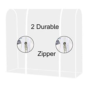 TzBBL Garment Rack Cover 5 Ft with Strong Zipper Protective Rail Cover 47" X 20" X 59" (120 X 50 X 150 cm)-Only Cover