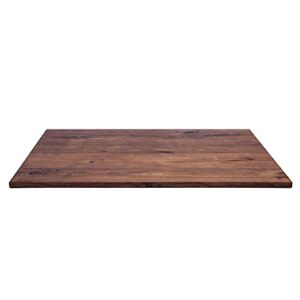 WOODCN Wood Table Top Universal 58x28 Inches,Walnut Rustic Workbench Top Countertop Desk Home Office,for Sit-Stand Height Adjustable Riser Desk