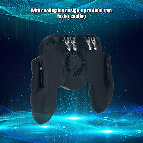 Suitable Smartphone Gamepad, Metal Trigger Push Trigger Design Touch Point Shooting Game Controller Case Made of Abs(Black)