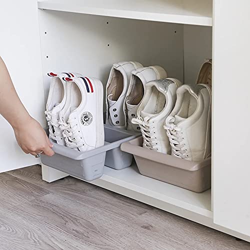 Simple modern Nordic style vertical economy slippers rack space home shoes storage WF (Gray)