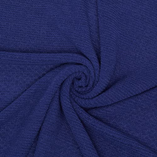 Spotgrowth Knit Throw Blanket,Soft Warm Lap Blanket with Bubble Textured Lightweight Soft Throws Couch Cover Decorative Knitted Blankets,50 x 60 Inches, Navy (SP210710)