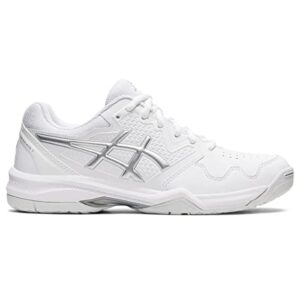 ASICS Women's Gel-Dedicate 7 Tennis Shoes, 9, White/Pure Silver