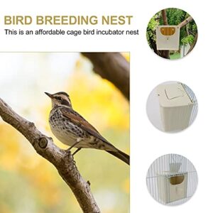 NICERIO Bird Bird Finch nest Breeding Box Plastic Birds Nesting House Parrot Nesting Box Cage House with Hooks for Parakeet Budgie Plastic Bird nest Box Cockatiel Parrot breeding Box