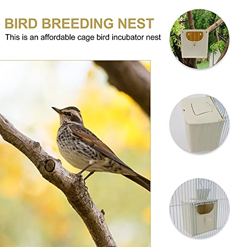 NICERIO Bird Bird Finch nest Breeding Box Plastic Birds Nesting House Parrot Nesting Box Cage House with Hooks for Parakeet Budgie Plastic Bird nest Box Cockatiel Parrot breeding Box