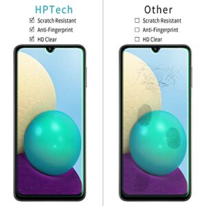 HPTech (2 Pack) Designed for Samsung Galaxy A02s / Galaxy A02 Tempered Glass Screen Protector, Touch Sensitive, Easy to Install, Anti Scratch, Case Friendly