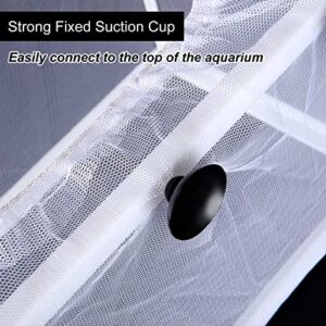 FVIEXE 8PCS Fish Breeder Box for Fish Tank, Net Aquarium Fish Isolation Breeding Box Nylon Mesh Acclimation Hatchery Incubator for Baby Fishes Guppy Fish Fries Shrimp Clownfish Juvenile Betta Platy