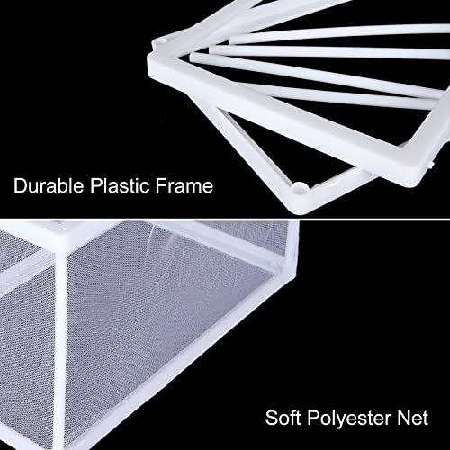 FVIEXE 8PCS Fish Breeder Box for Fish Tank, Net Aquarium Fish Isolation Breeding Box Nylon Mesh Acclimation Hatchery Incubator for Baby Fishes Guppy Fish Fries Shrimp Clownfish Juvenile Betta Platy