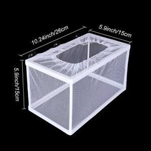 FVIEXE 8PCS Fish Breeder Box for Fish Tank, Net Aquarium Fish Isolation Breeding Box Nylon Mesh Acclimation Hatchery Incubator for Baby Fishes Guppy Fish Fries Shrimp Clownfish Juvenile Betta Platy