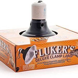 Fluker's Repta-Clamp Lamp with Switch Black 8.5in - Includes Attached DBDPet Pro-Tip Guide