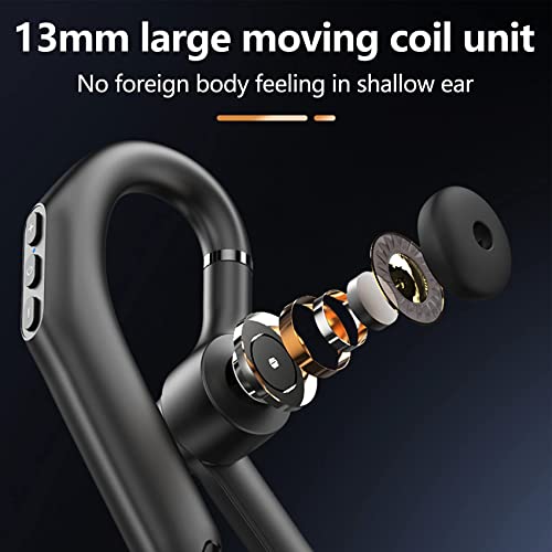 Jiaminye Buetooth Earbuds with Microphone,Noise-Canceling Calls Bluetooth Earpiece,Special Hanging Ear Type Wireless Headset for Cell Phone,Auriculares Bluetooth Inalambricos Black