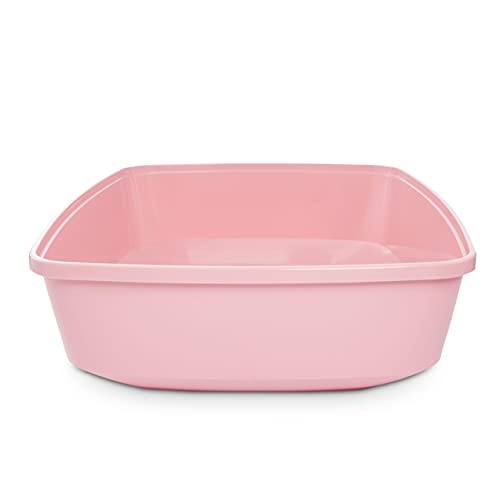 So Phresh Pink Open Cat Litter Box, 19.25" L X 13" X 5" H