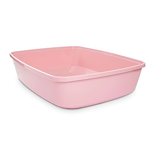 So Phresh Pink Open Cat Litter Box, 19.25" L X 13" X 5" H