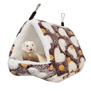 oineedu ferret hammock-small animal cage hammock-hanging sugar glider hammock-fit for kitten,ferret,squirrel,rat,hamster,parrot or other small animals (love coffee)