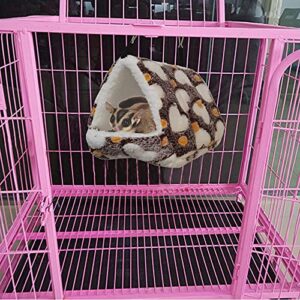 OINEEDU Ferret Hammock-Small Animal Cage Hammock-Hanging Sugar Glider Hammock-Fit for Kitten,Ferret,Squirrel,Rat,Hamster,Parrot or Other Small Animals (Love Coffee)
