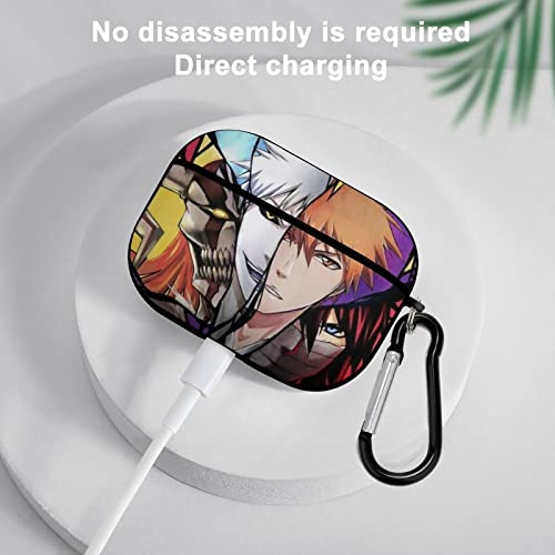 Kurosaki Ichigo for AirPods Pro Case, Anime Whole Body Printing Shockproof Protective Cover Case with Keychain Compatible with AirPods Pro