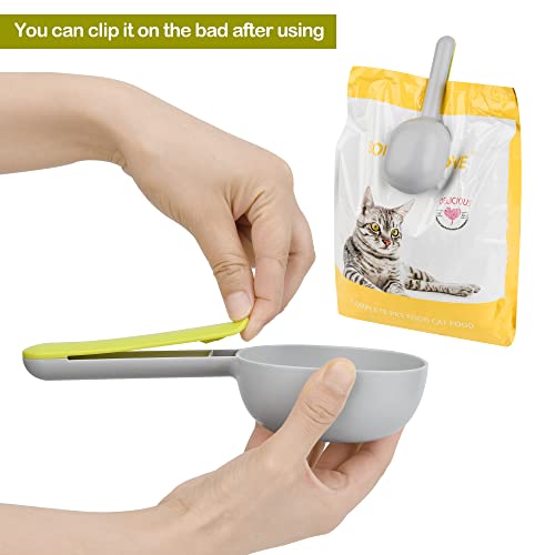 Yadream 2PCS Pet Food Scooper Multi-functional Plastic with Fashionable Food Shovel Handle and Comfortable Grip Handle, suitable for Dogs Cats and other pets