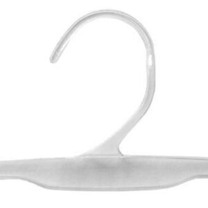 NAHANCO Intimate Apparel Molded Hanger with Delicate Shoulder Clips - 10", Clear – 250/Carton