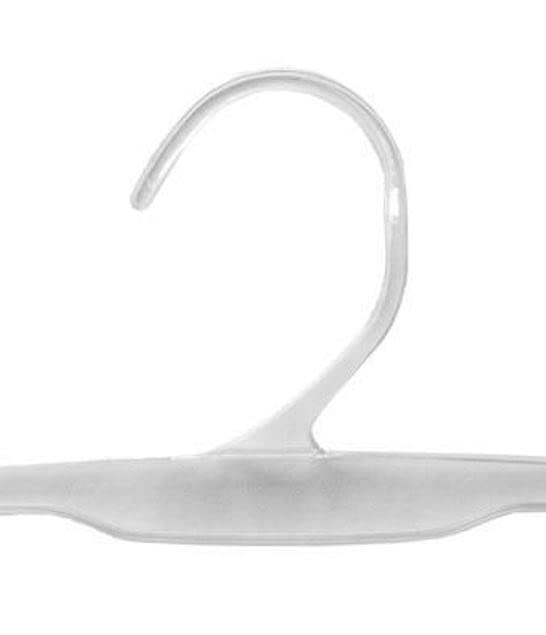 NAHANCO Intimate Apparel Molded Hanger with Delicate Shoulder Clips - 10", Clear – 250/Carton