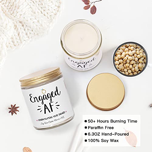 Engagement Gifts for Couples Women Newly Engaged Gifts Unique Mr And Mrs Wedding Engaged AF Soy Wax Candle Gifts for Her Ring Finger Coffee Mug Engagement Bride Gifts Engagement Gift for Women