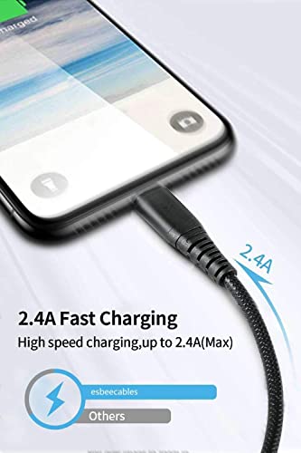 [Apple MFi Certified] Short iPhone Charging Cable(3Pack 8 Inch),USB to Lightning Charger Cord for Apple,Nylon Braided Fast Charging Data Syncing Cable for iPhone 14/13/12/11/XS/XR/X/8/7/6/iPad/Airpods