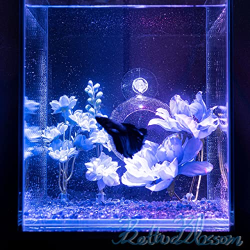 BettaBlossom Betta Bed for Bettafish Delphinium Flower Bed(Three Color)- Beautiful Spot, Soft and Comfotable for Your Bettafish, The Natural Habit for Betta Resting-Blue