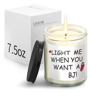 luchinm scented candles funny gifts for him, men, boyfriend, fiance, husband，valentines day, christmas, birthday gifts for boyfriend, husbands, bj candle for men