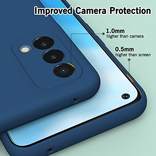 Foluu for OnePlus Nord N200 5G Case, Liquid Silicone Gel Rubber Bumper Case with Soft Microfiber Lining Cushion Slim Hard Shell Shockproof Protective Cover for OnePlus Nord N200 5G 2021 (Blue)