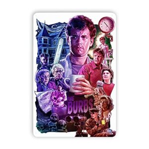 the burbs movie poster tin painting tin sign metal sign vintage metal poster home wall decoration -w163, multicolor, 8in x 12in