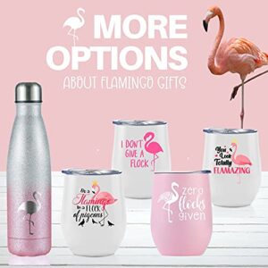 Onebttl Flamingo Bottle Gifts for Women, Girls, Her - 17oz/500ml Stainless Steel Insulated Water Bottle - Flamingo Gifts for Flamingo Lovers - (Pink Sliver Gradient)