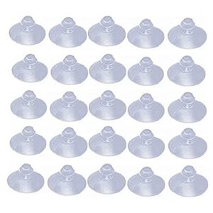 bnafes 18mm/0.7" furniture desk glass transparent anti-collision suction cups sucker hanger pads for glass plastic without hooks, pack of 25