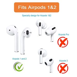 Ear Hooks Ear Cover Designed for Apple AirPods 1 and 2,Accessories for Running, Jogging, Cycling, Gym (White)