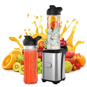 smoothies personal size blender, onlyelax 300w portable mini blender for shakes and smoothies, blenders for kitchen, , 20oz small juice blender with 2 travel bottles bpa-free