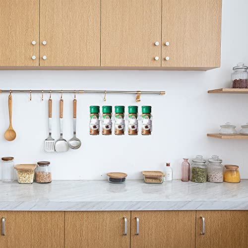 BOSOIRSOU 40 Spice Gripper Clips, 8 Strips Spice Racks Hold 40 Plastic Heavy Jars Bottles for Cabinet Door