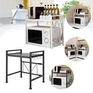 Kitchen Countertop Organizer Expandable Kitchen Organization Spice Storage Microwave Rack Table Shelf Stainless Steel Kitchen Storage Shelf Rack 2 tier Countertop Organizer for Kitchen Counter