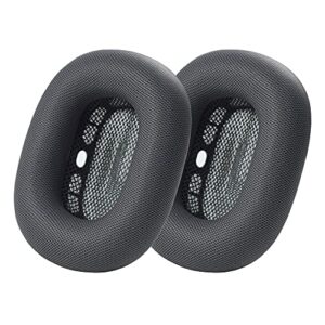replacement ear cushions for airpods max - premium protein leather, memory foam and strong magnet (black)
