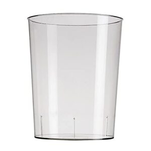 doitool round plastic small trash can plastic wastebasket clear garbage container bin for bathroom kitchen home and office