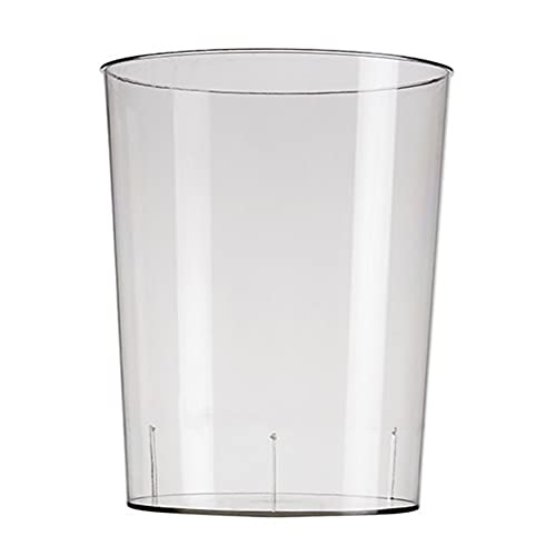 DOITOOL Round Plastic Small Trash Can Plastic Wastebasket Clear Garbage Container Bin for Bathroom Kitchen Home and Office