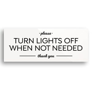 reilly originals 2x5 inch turn lights off sign ~ ready to stick ~ premium, durable