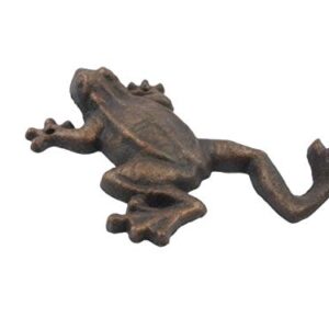 Handcrafted Nautical Decor Rustic Copper Cast Iron Frog Hook 6"